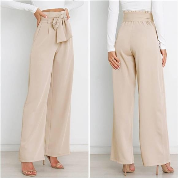 High Waist Wide Leg Pants for Women Business Casual Outfits Dress Pants - Picture 4 of 7